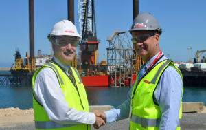 Bill Saltzer director of martime BAE Systems and Peter Gibbons LandCorp board member.